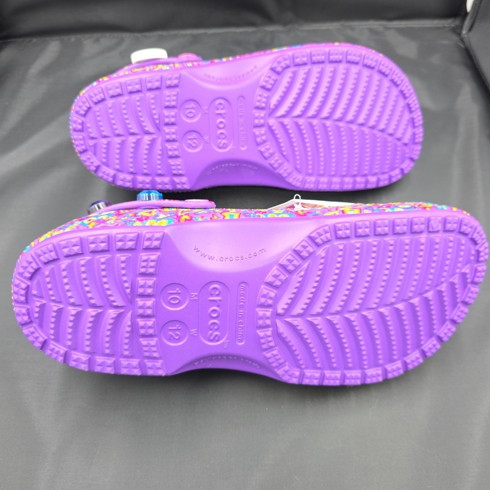 Crocs Lisa Frank Classic Clogs Women's Size 12 Groovy Colorful Retro NWT - Picture 6 of 8
